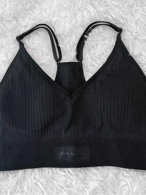 VS PINK Black Sports Bra NWT